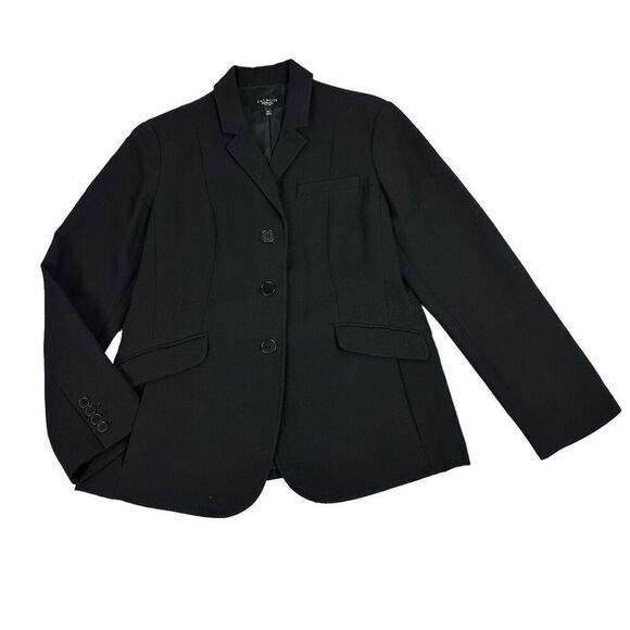 Talbots Black Wool Blazer Jacket size 12P - Picture 1 of 10